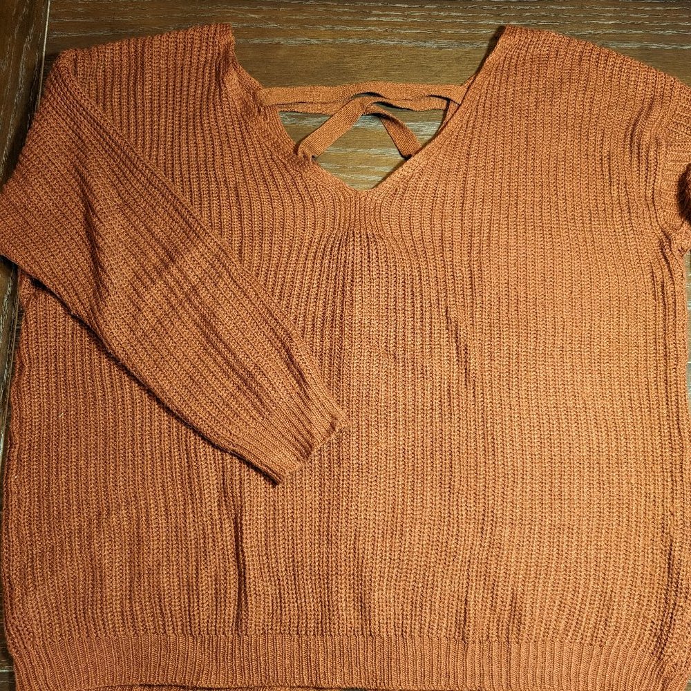 RD Style lace-back sweater size XXL EUC